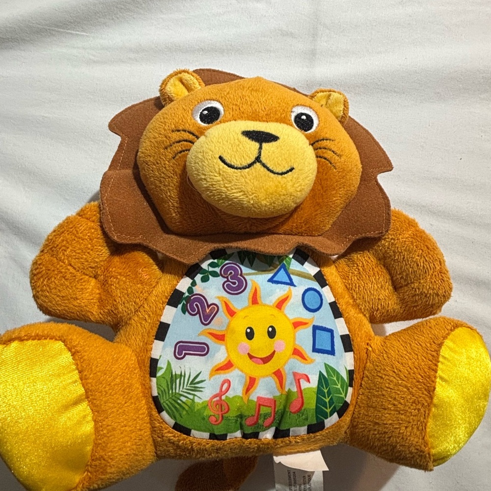 Baby Einstein Plush Lion Musical Activity Toy - Orange